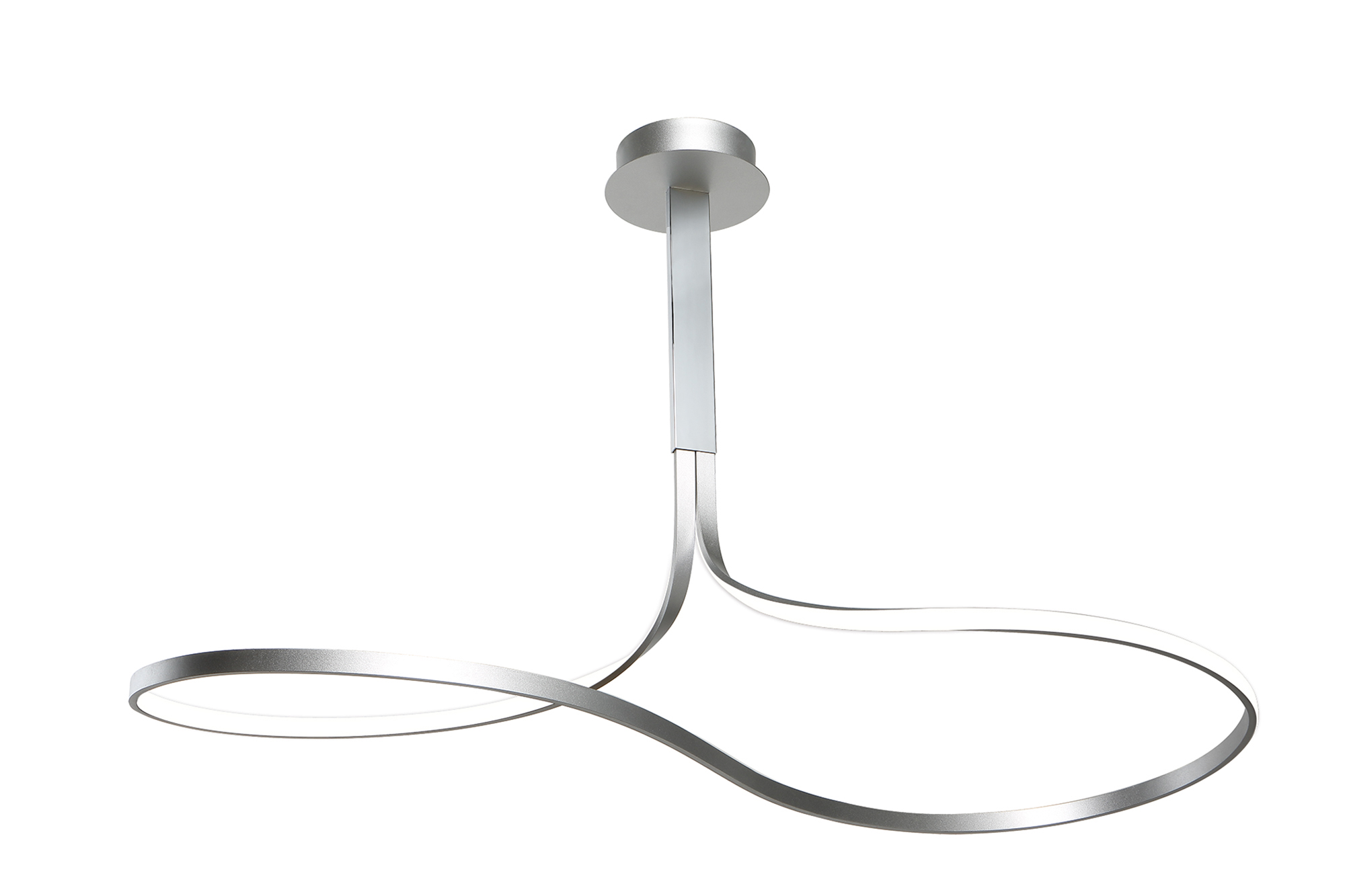 Nur Silver XL Ceiling Lights Mantra Semi Flush Fittings